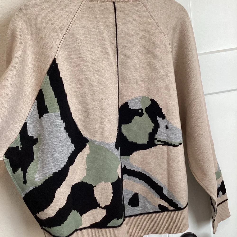 🦆Anthropologie Crewneck Sweater Pilcro Oaklyn Sweatshirt Duck NEW Small - Picture 6 of 14